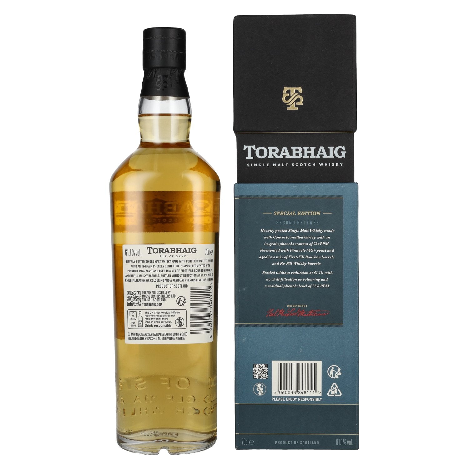 Torabhaig ALLT GLEANN The Legacy Series BATCH STRENGTH Single Malt 61,1% vol. 0,7l en coffret cadeau