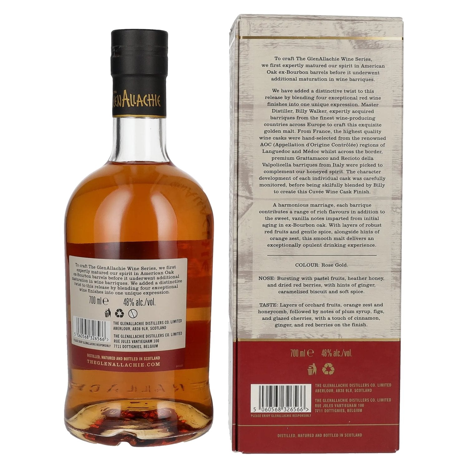 The GlenAllachie 10 Years Old Wine Cuvée Cask Finish 2012 48% vol. 0,7l en boîte cadeau