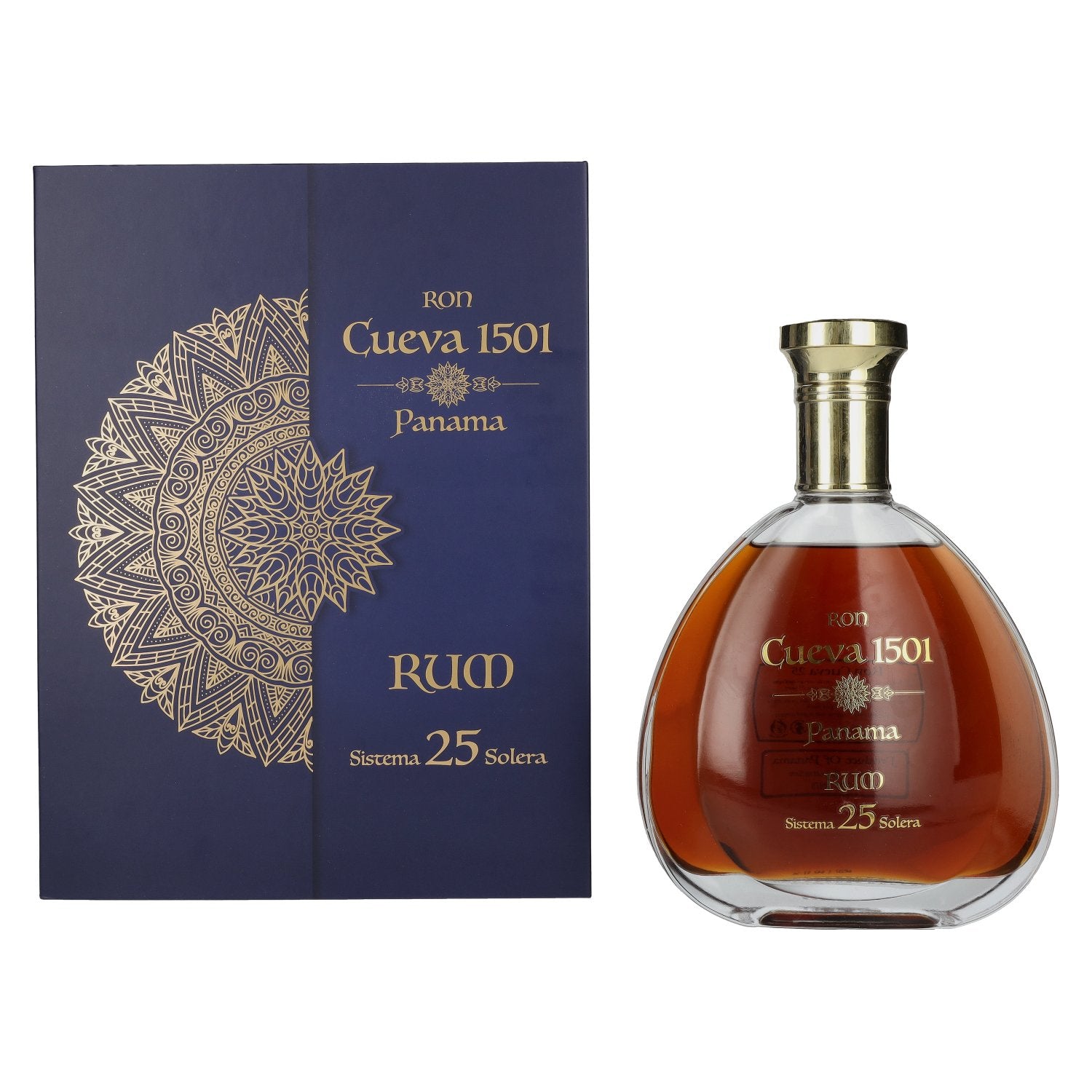 Ron Cueva 1501 Sistema 25 Solera Panama Rum 40% vol. 0,7l en boîte cadeau
