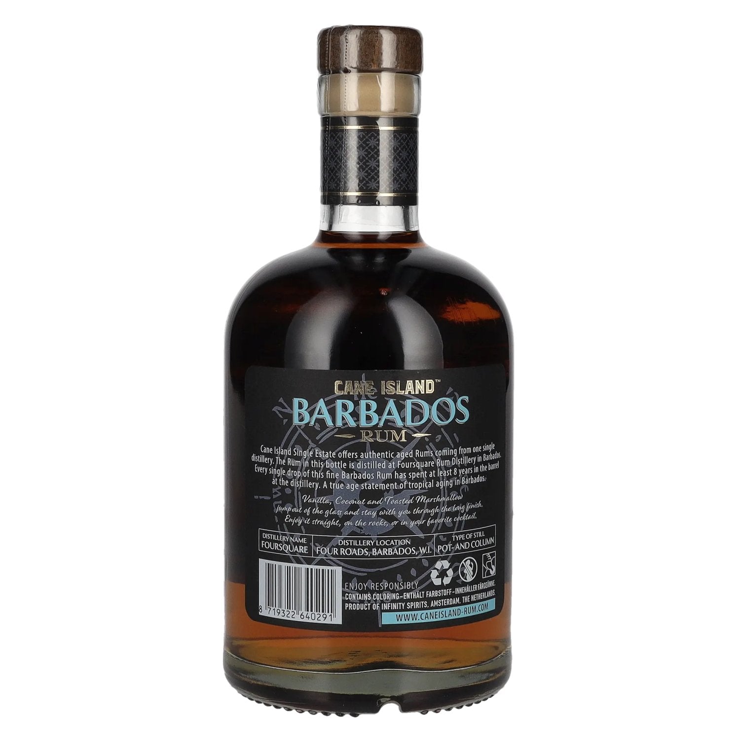 Cane Island BARBADOS 8 Years Old Single Estate Rum 43% Vol. 0,7l