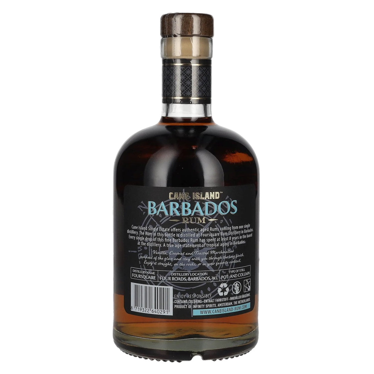Cane Island BARBADOS 8 Years Old Single Estate Rum 43% Vol. 0,7l