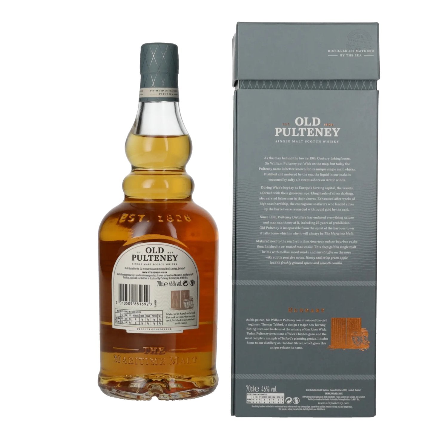 Old Pulteney HUDDART The Maritime Malt Single Malt Scotch Whisky 46% Vol. 0,7l in gift box