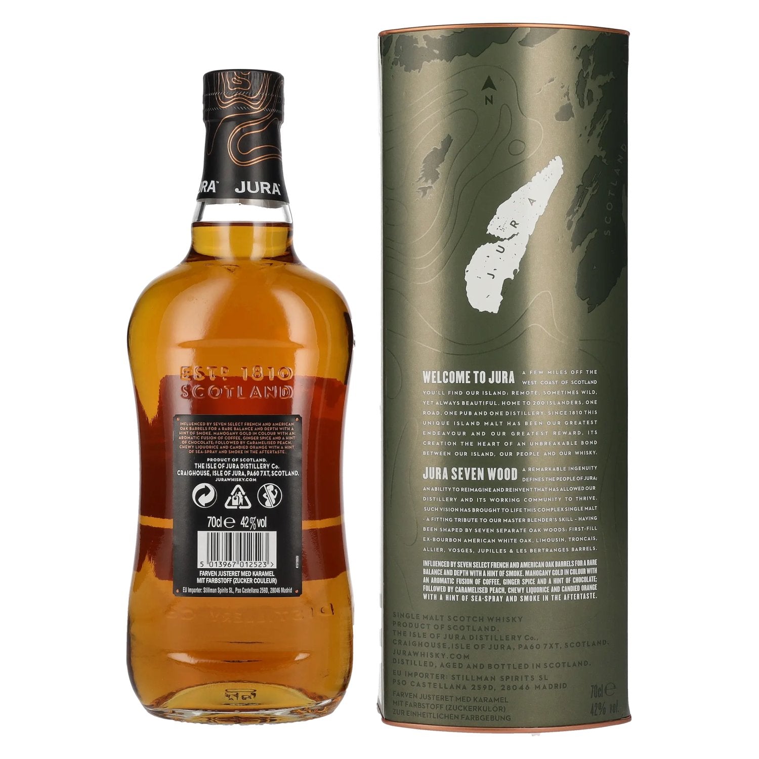 Jura SEVEN WOOD Single Malt Scotch Whisky 42% Vol. 0,7l in Geschenkbox