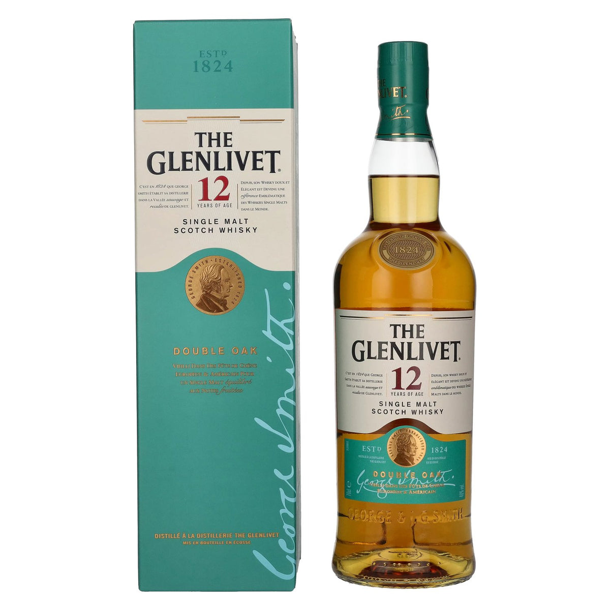 The Glenlivet 12 Years Old DOUBLE OAK 40% Vol. 0,7l en boîte cadeau