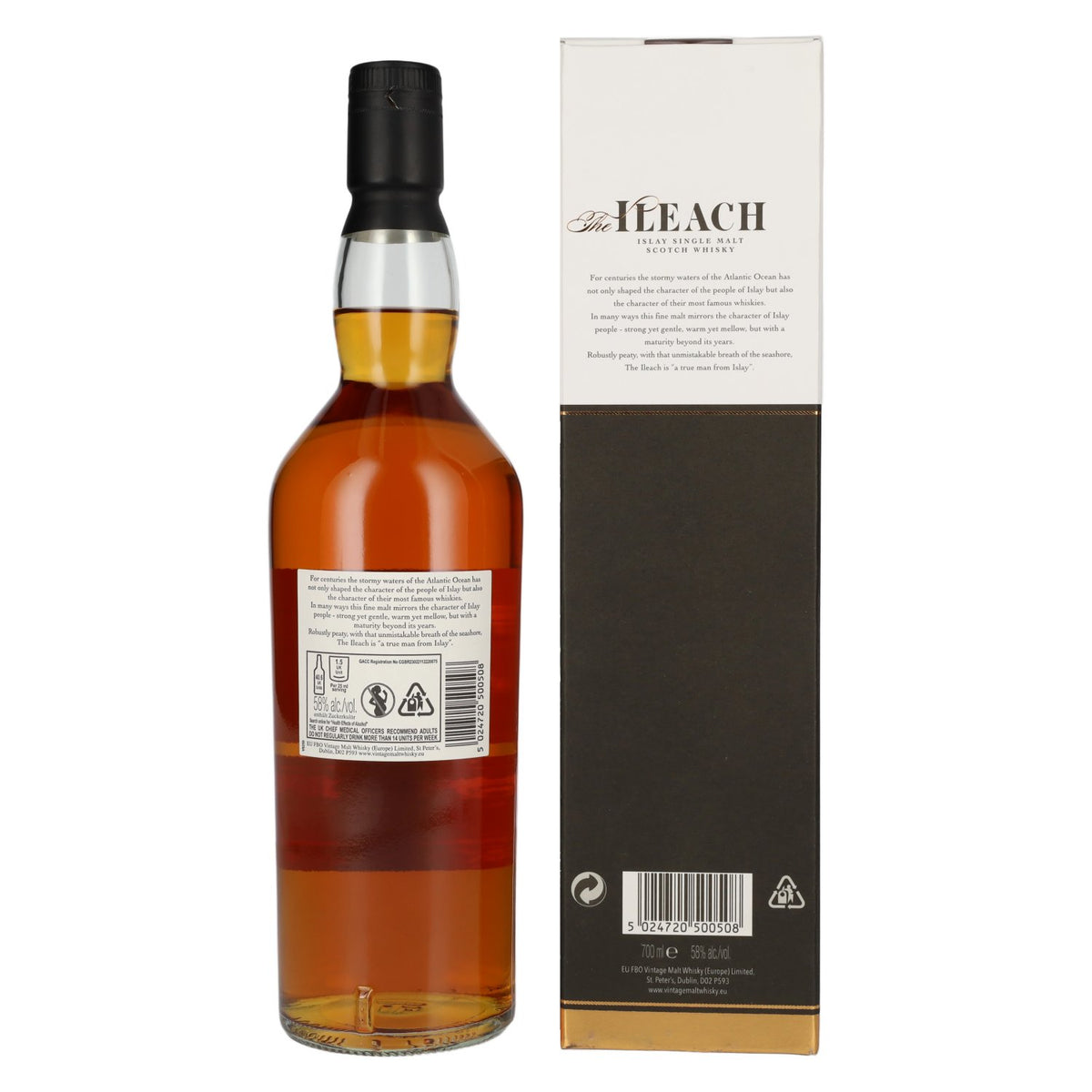 Ileach PEATED ISLAY Single Malt CASK STRENGTH 58% Vol. 0,7l in Geschenkbox