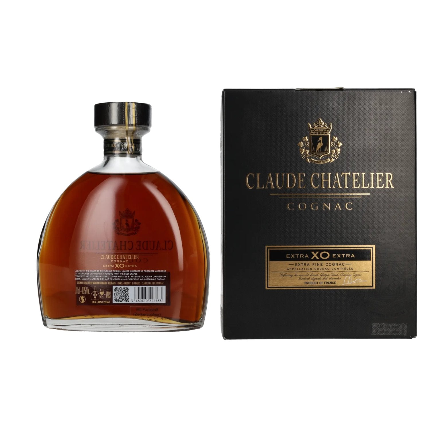 Claude Chatelier Extra XO Extra Fine Cognac 40% Vol. 0,7l in Geschenkbox