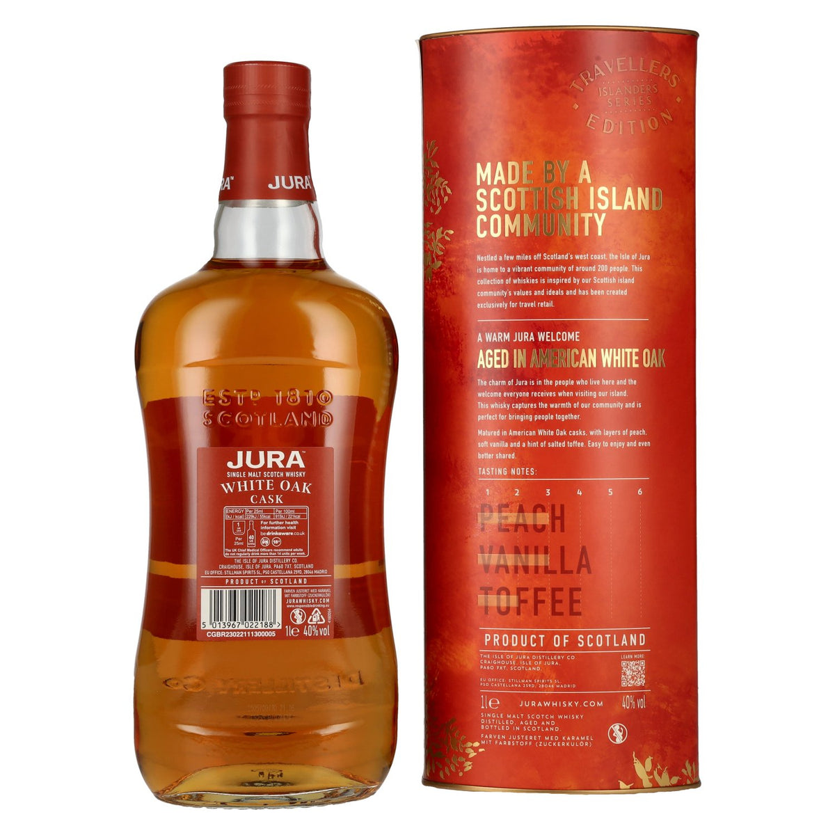 Jura White Oak Cask Single Malt Scotch Whisky 40% Vol. 1l in Geschenkbox