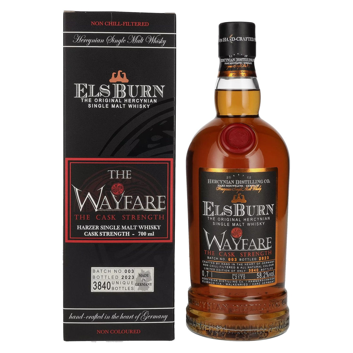 Elsburn WAYFARE The Cask Strength Batch No. 003 2023 58,2% Vol. 0,7l in gift box