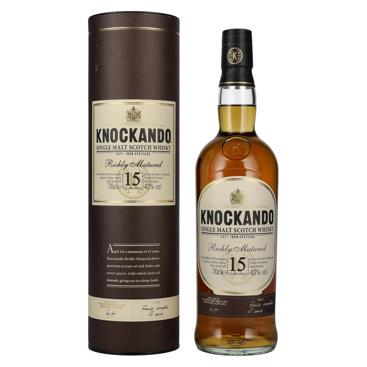 Knockando 15 Years Old Richly Matured 43% Vol. 0,7l en boîte cadeau