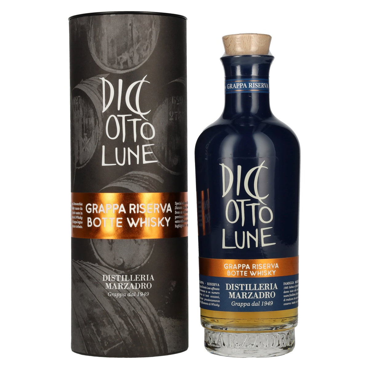 Marzadro DICIOTTO Lune Botte Whisky 42% Vol. 0,5l in Geschenkbox