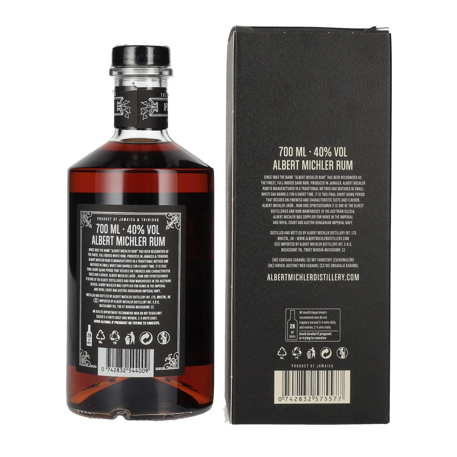 Albert Michler Jamaica Dark Rum 40% Vol. 0,7l in gift box