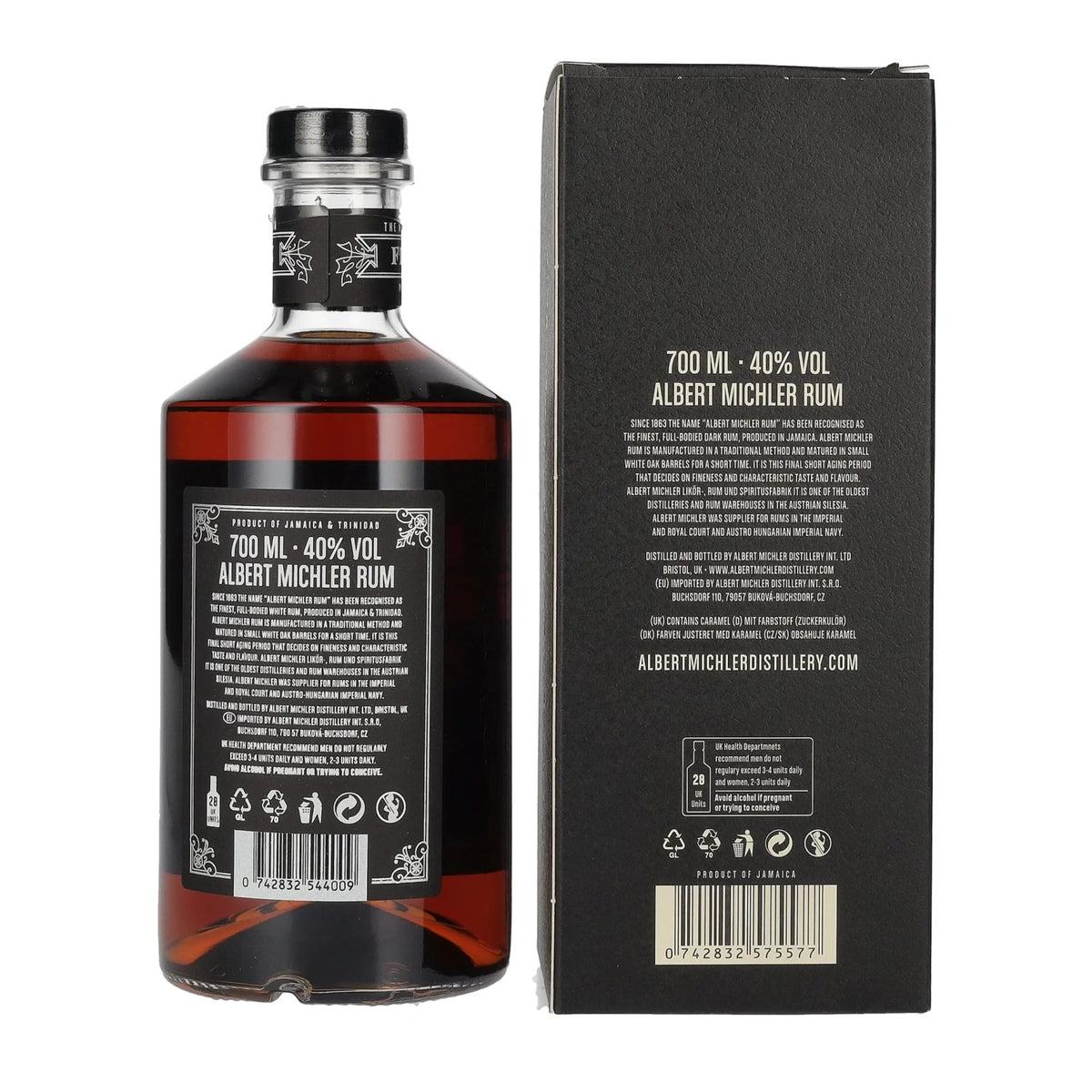 Albert Michler Jamaica Dark Rum 40% Vol. 0,7l in gift box