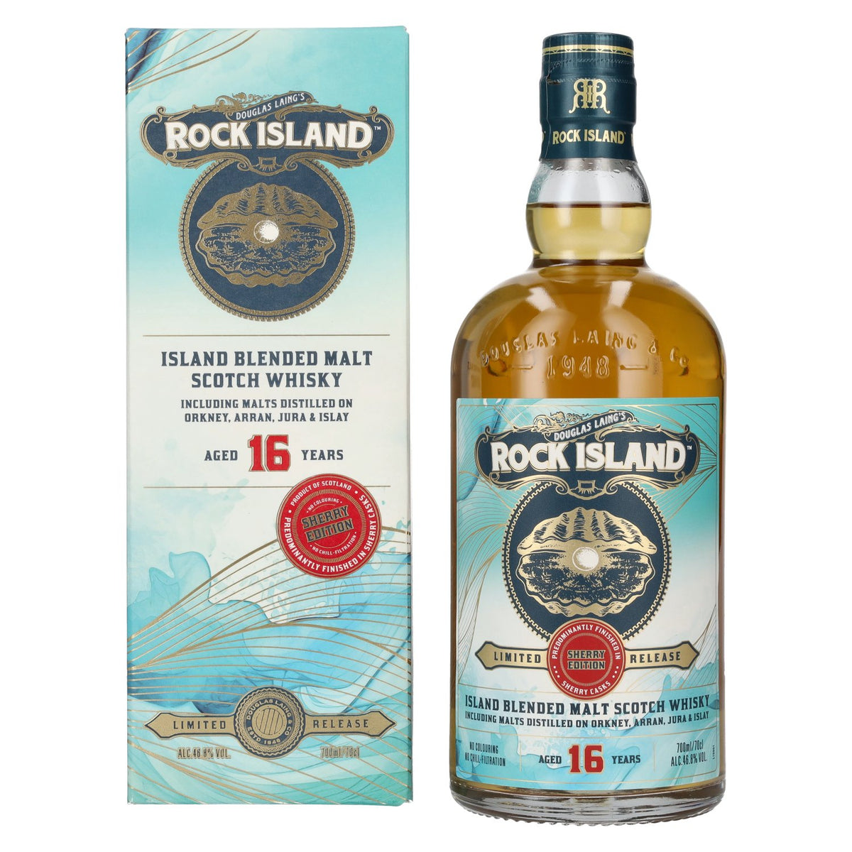 Douglas Laing ROCK ISLAND 16 Years Old Sherry Edition 46,8% Vol. 0,7l en coffret cadeau