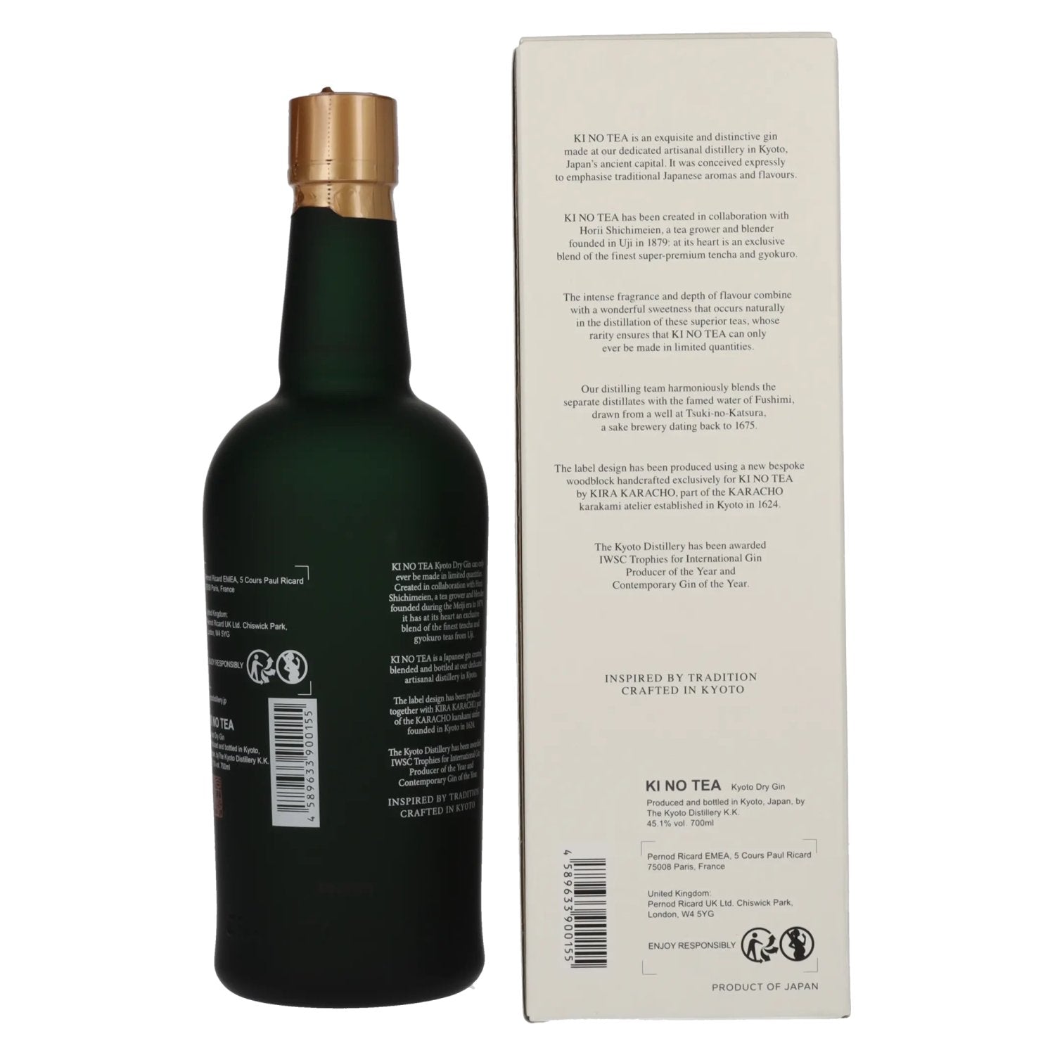 KI NO TEA Kyoto Dry Gin 45,1% Vol. 0,7l in Geschenkbox