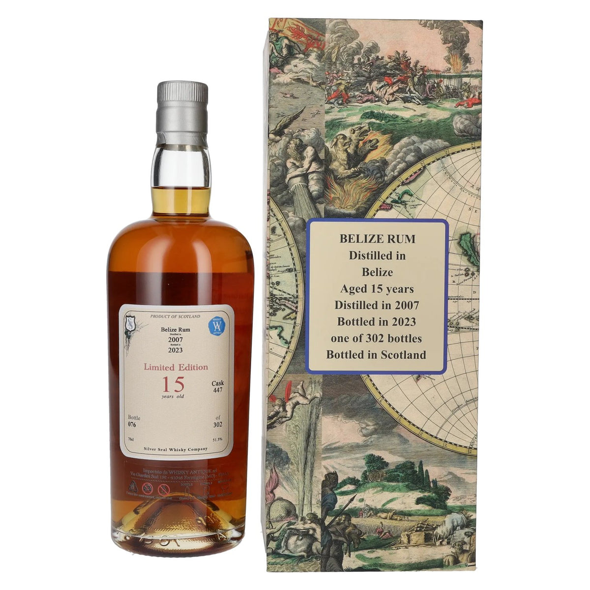 Silver Seal BELIZE Rum 15 Years Old 2007 51,5% Vol. 0,7l in Geschenkbox