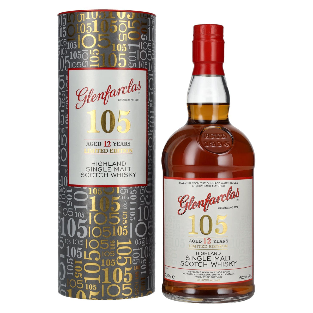 Glenfarclas 105 12 Years Old Highland Single Malt The Hourglass Limited Edition 60% Vol. 0,7l in gift box