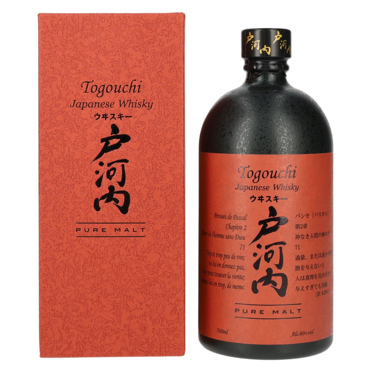 Togouchi PURE MALT Japanese Whisky 40% Vol. 0,7l in Geschenkbox