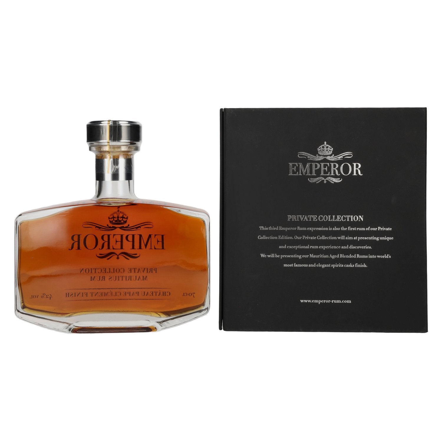 Emperor Rum Mauritius PRIVATE COLLECTION, finition Château Pape Clément, 42 % vol., 0,7 l, dans un coffret cadeau