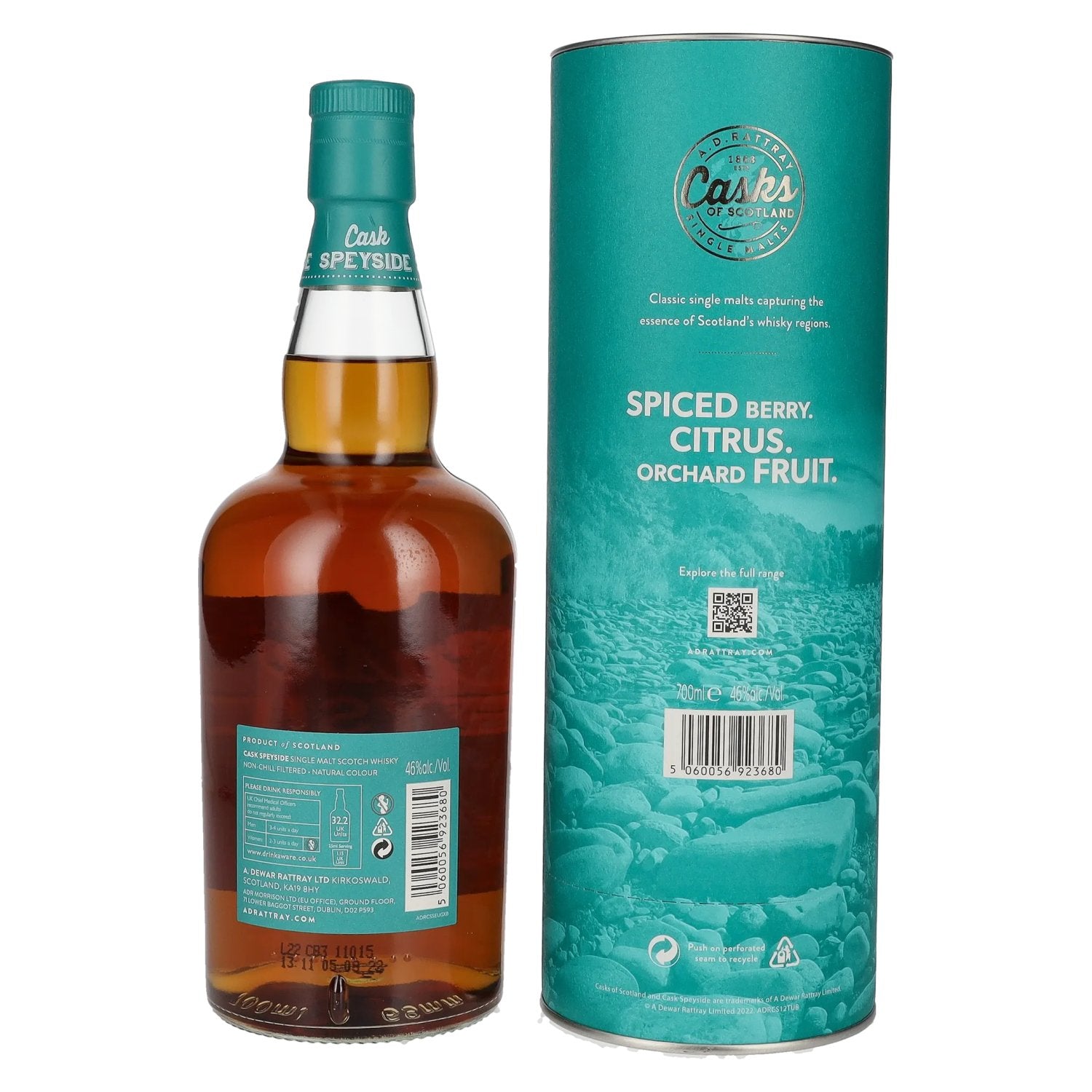 A.D. Rattray Cask SPEYSIDE 12 Years Old Single Malt SHERRY FINISH 46% Vol. 0,7l in Geschenkbox