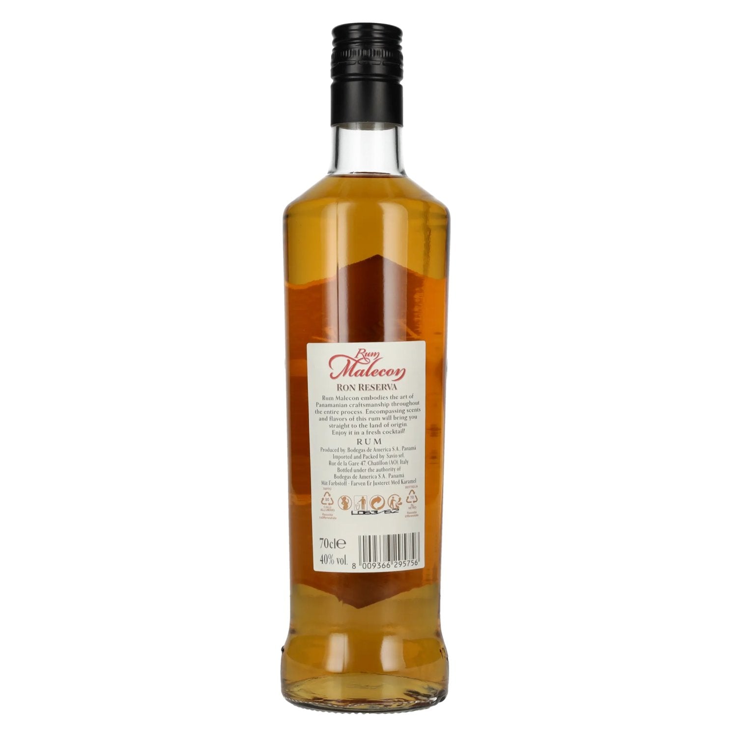 Rum Malecon Añejo 5 Años Roner Reserva 40% Vol. 0,7l