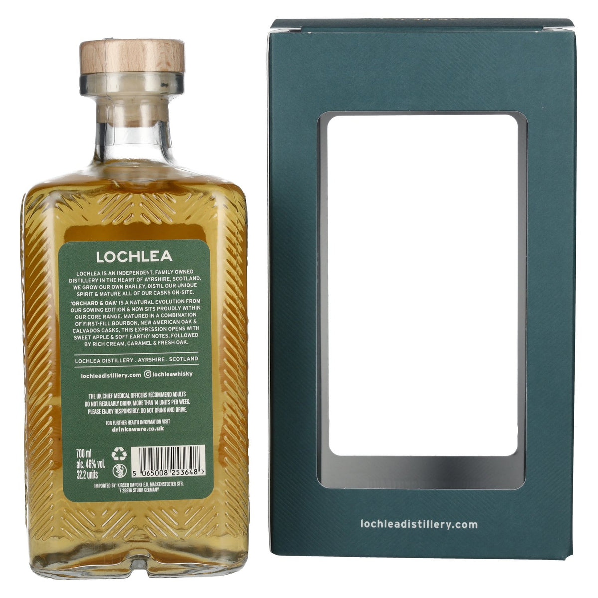 Lochlea ORCHARD &amp; OAK Single Estate Single Malt Scotch Whisky 46% Vol. 0,7l en coffret cadeau