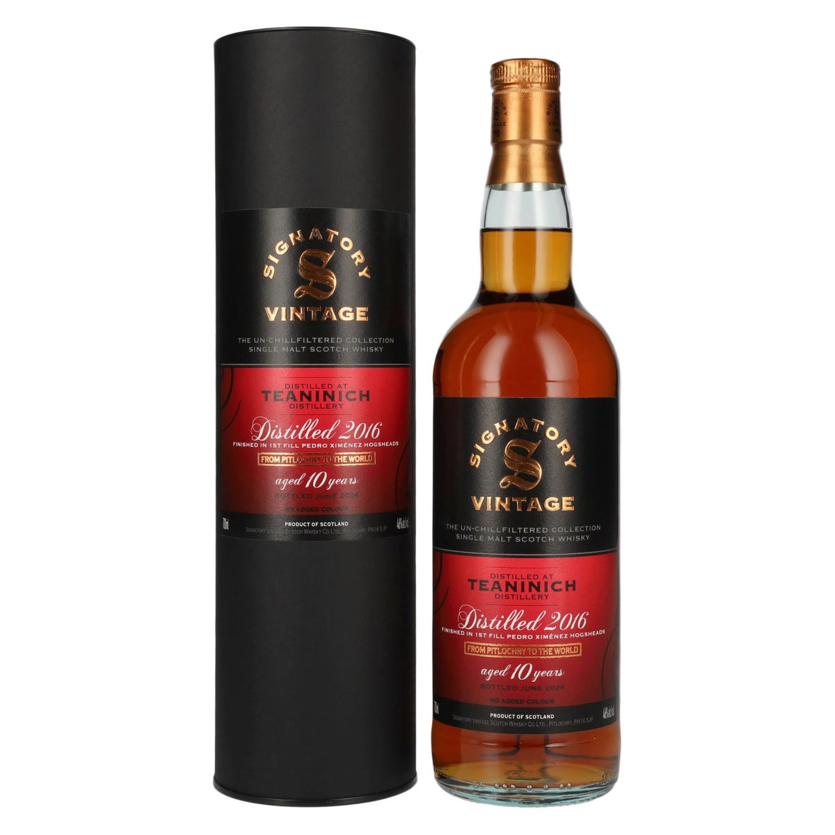 Signatory Vintage Teaninich 10 Years Old The Un-Chillfiltered 2016 46% vol. 0.7 l in a gift box