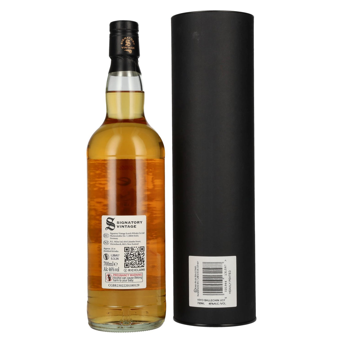 Signatory Vintage BALLECHIN 15 Years Old The Un-Chillfiltered 2010 46% Vol. 0,7l en boîte cadeau