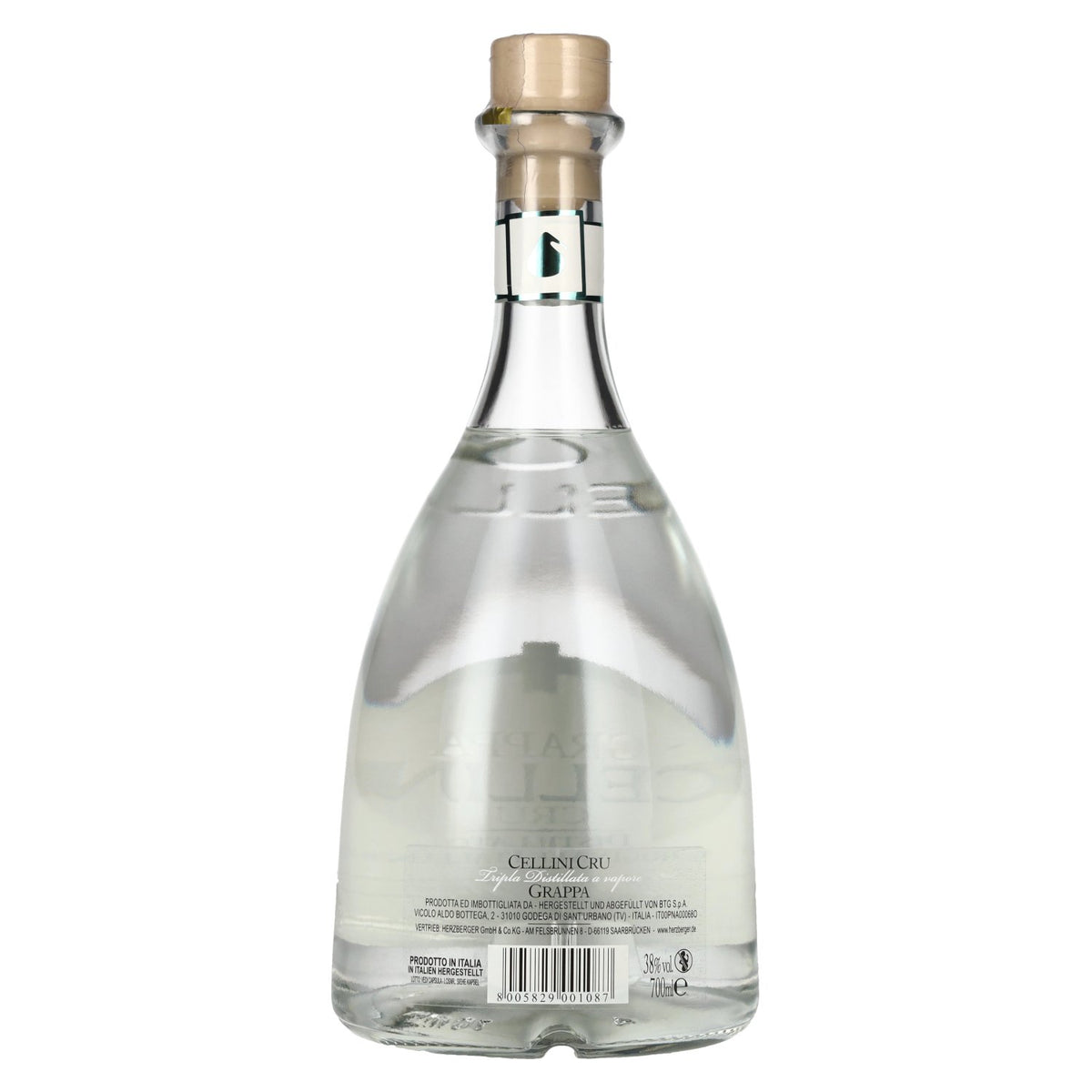 Cellini Grappa Cru Bianca 38% vol. 0,7l