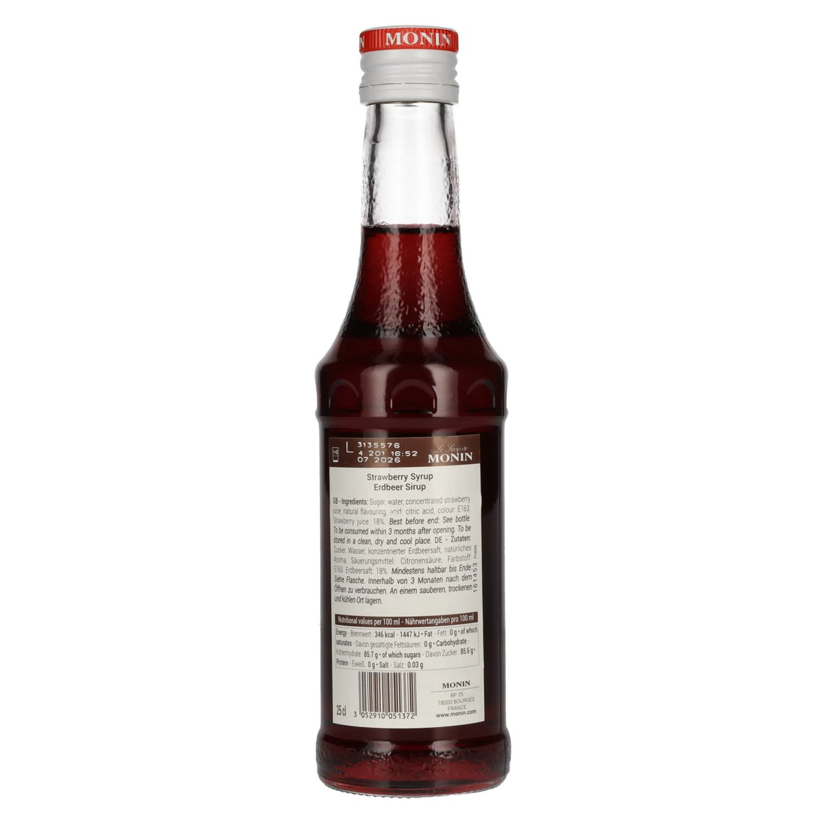 Le Sirop de Monin FRAISE 0,25l