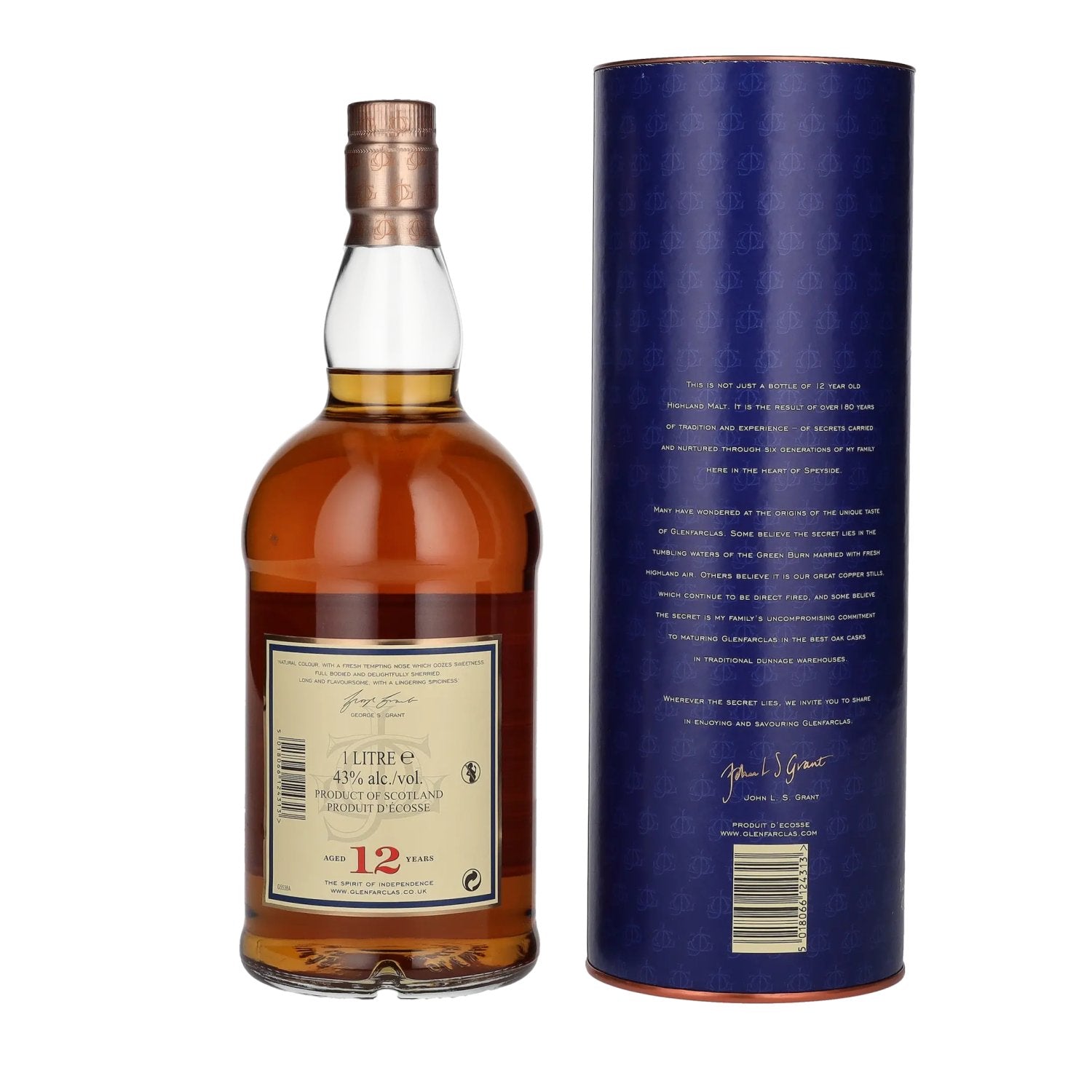Glenfarclas 12 Years Old Highland Single Malt Scotch Whisky 43% Vol. 1l in Geschenkbox