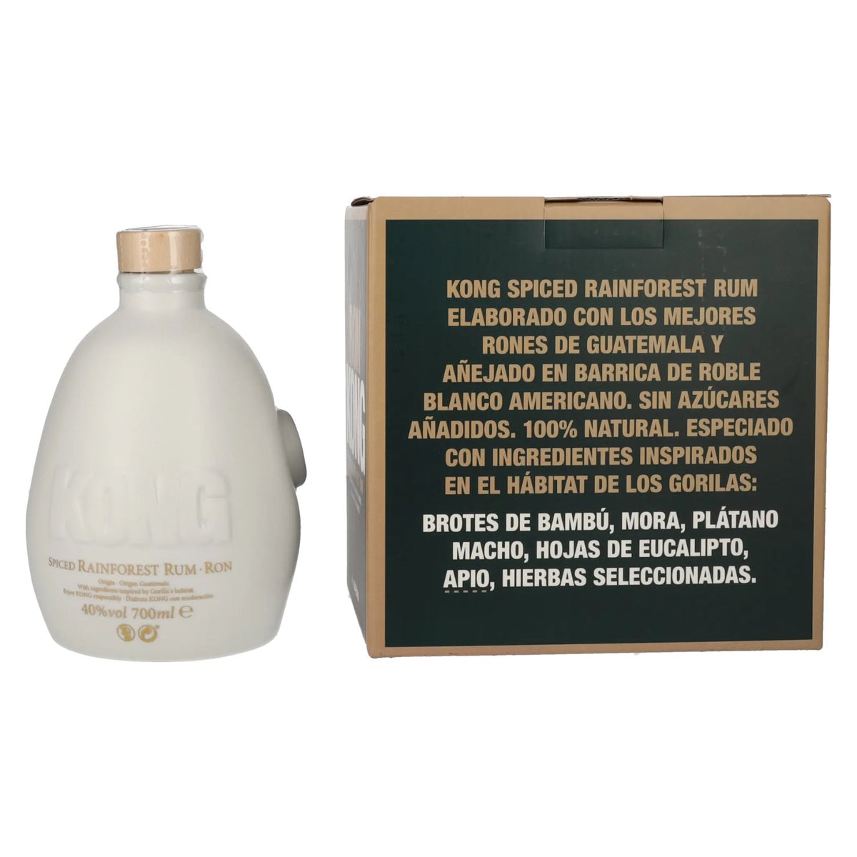 Kong Rainforest Spiced Rum White 40% Vol. 0,7l in Geschenkbox