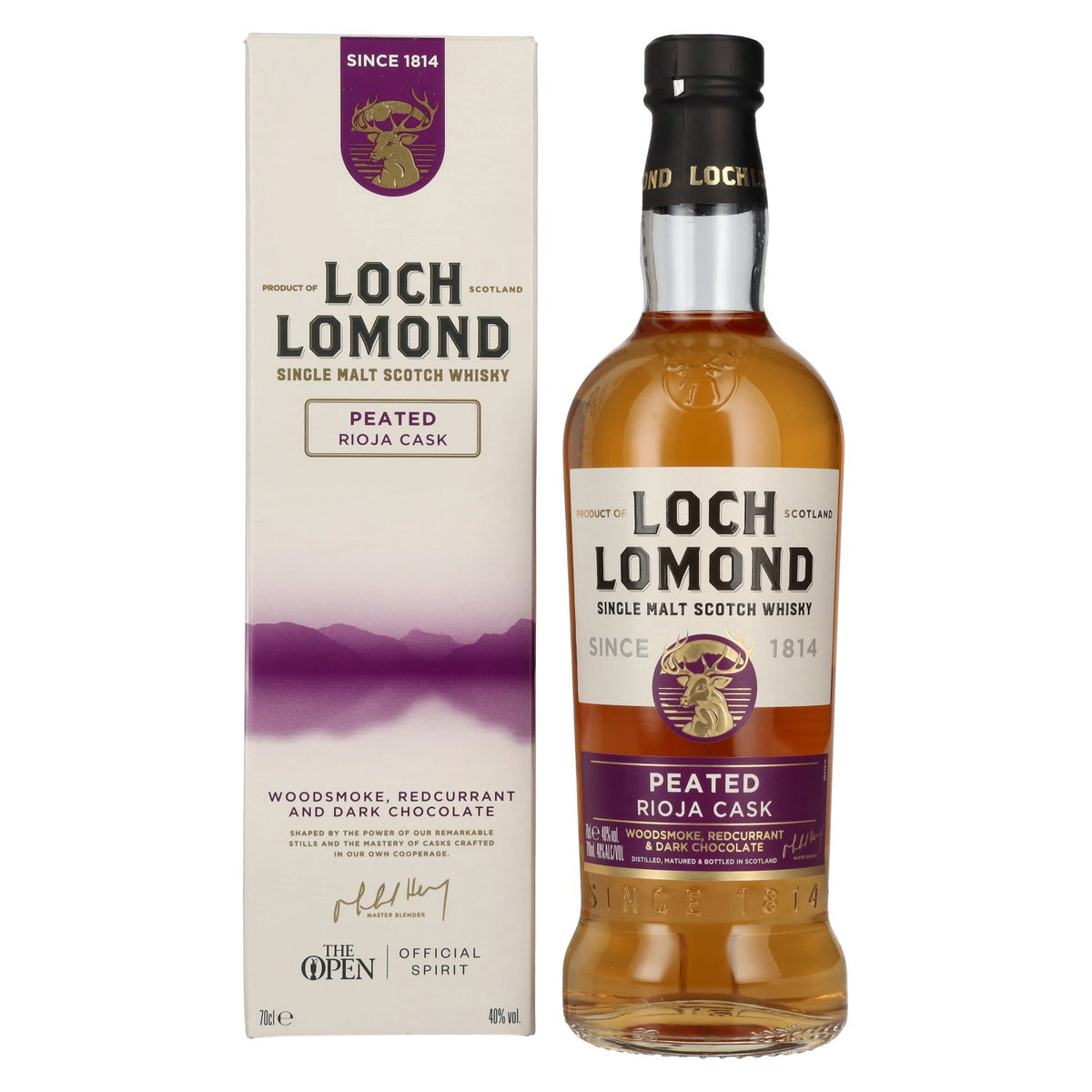 Loch Lomond THE ORIGINAL Peated Rioja Cask Single Malt 40% Vol. 0,7l en boîte cadeau