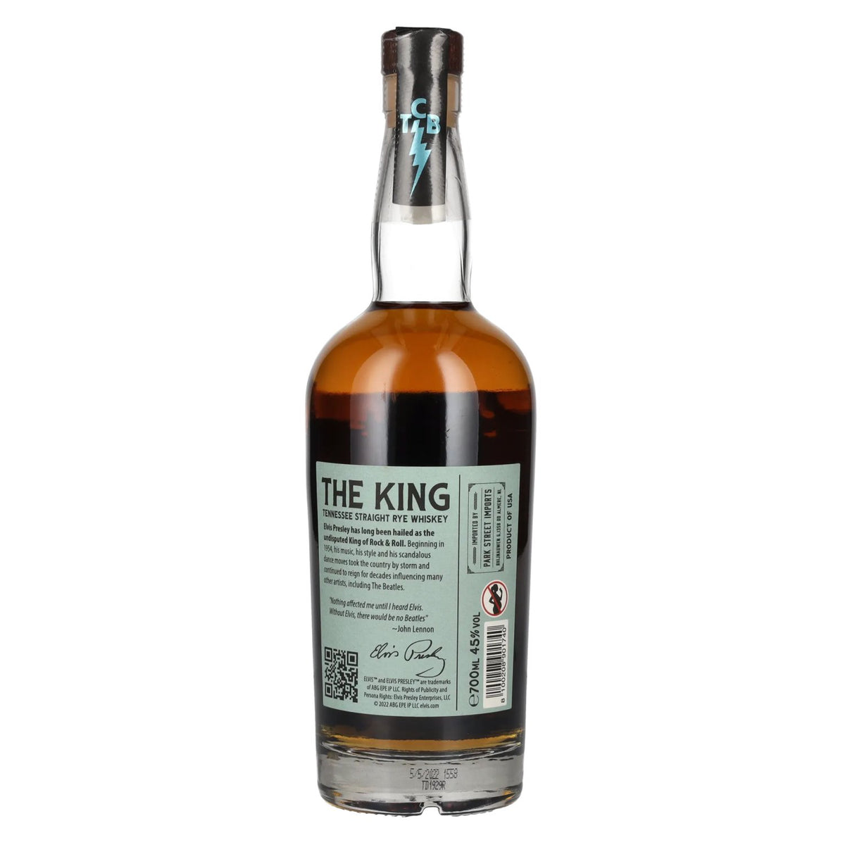 Elvis THE KING Straight RYE Whiskey 45% vol. 0,7l