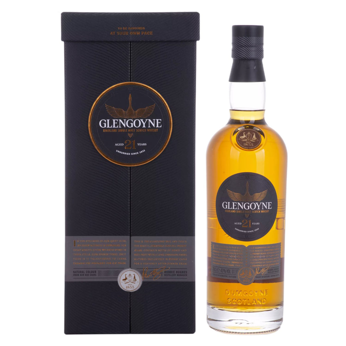 Glengoyne 21 Years Old Highland Single Malt Scotch Whisky 43% ABV 0.7l in a gift box