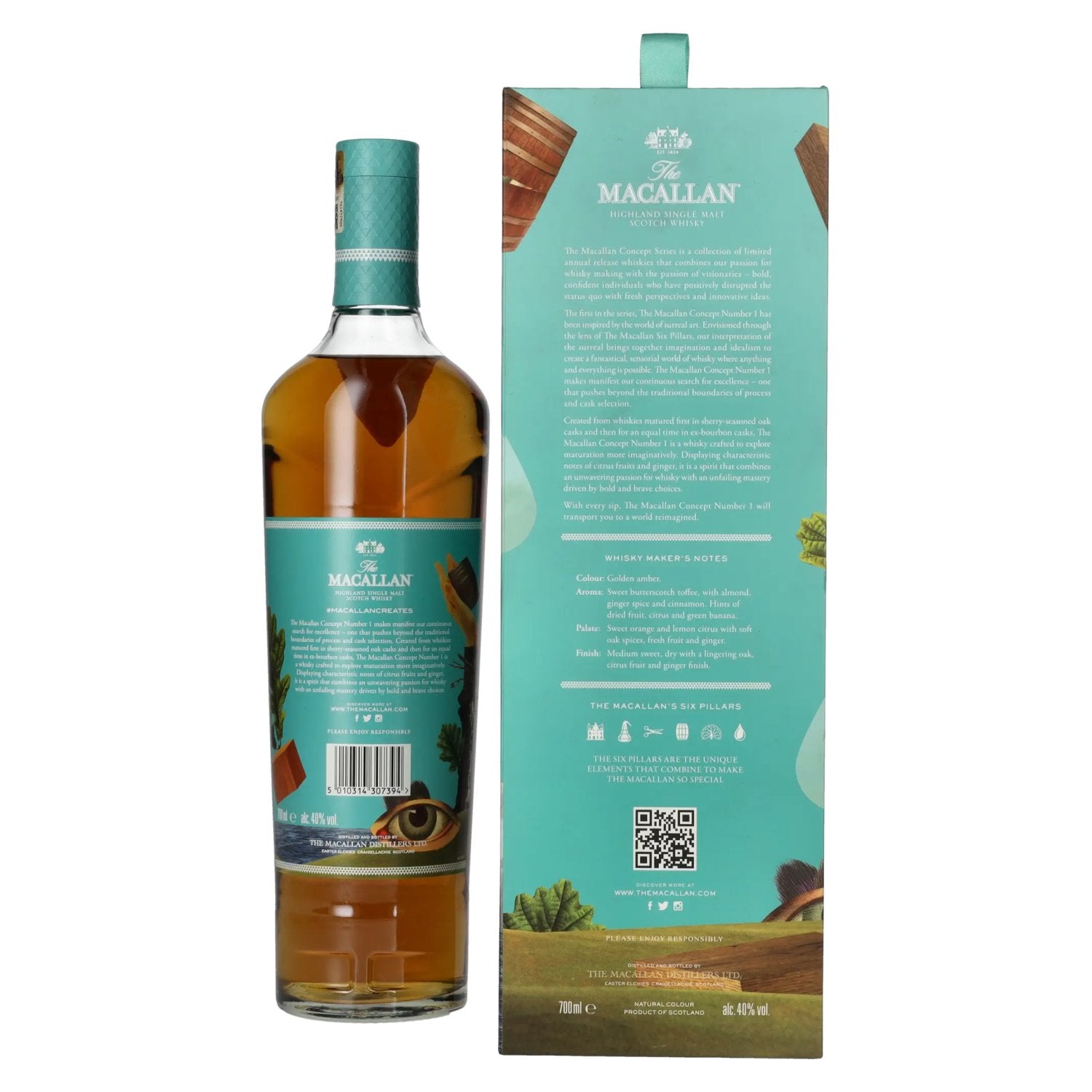 The Macallan CONCEPT N° 1 Limited Edition 2018 40% Vol. 0,7l in Geschenkbox