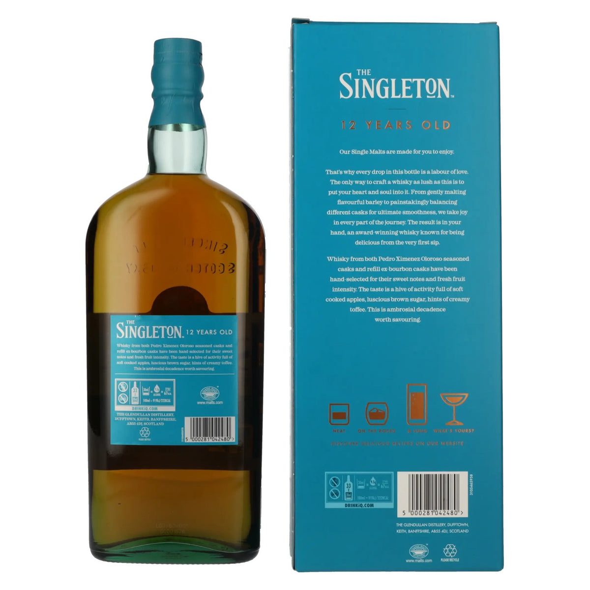 The Singleton GLENDULLAN 12 Years Old 40% Vol. 1l en boîte cadeau