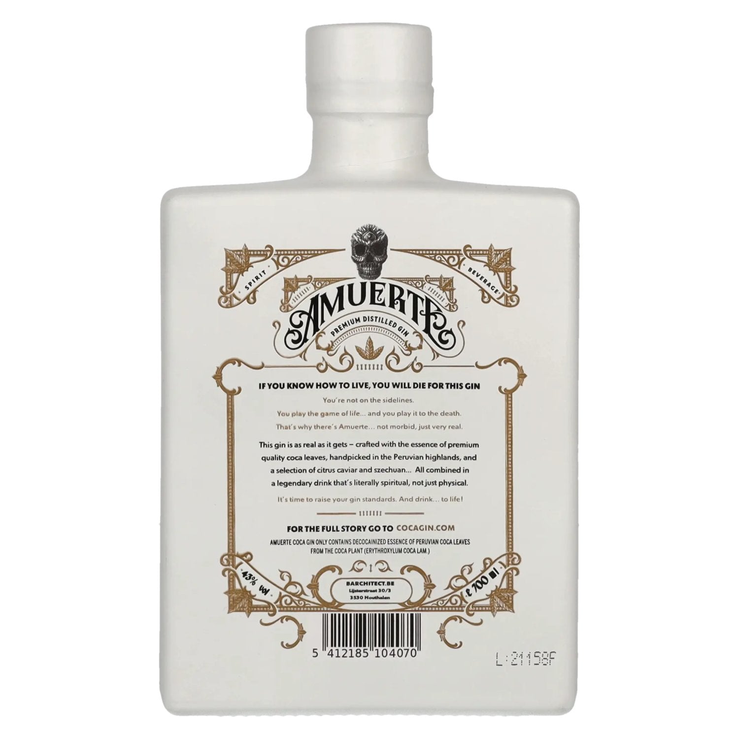 Amuerte COCA GIN - White Edition 43% Vol. 0,7l