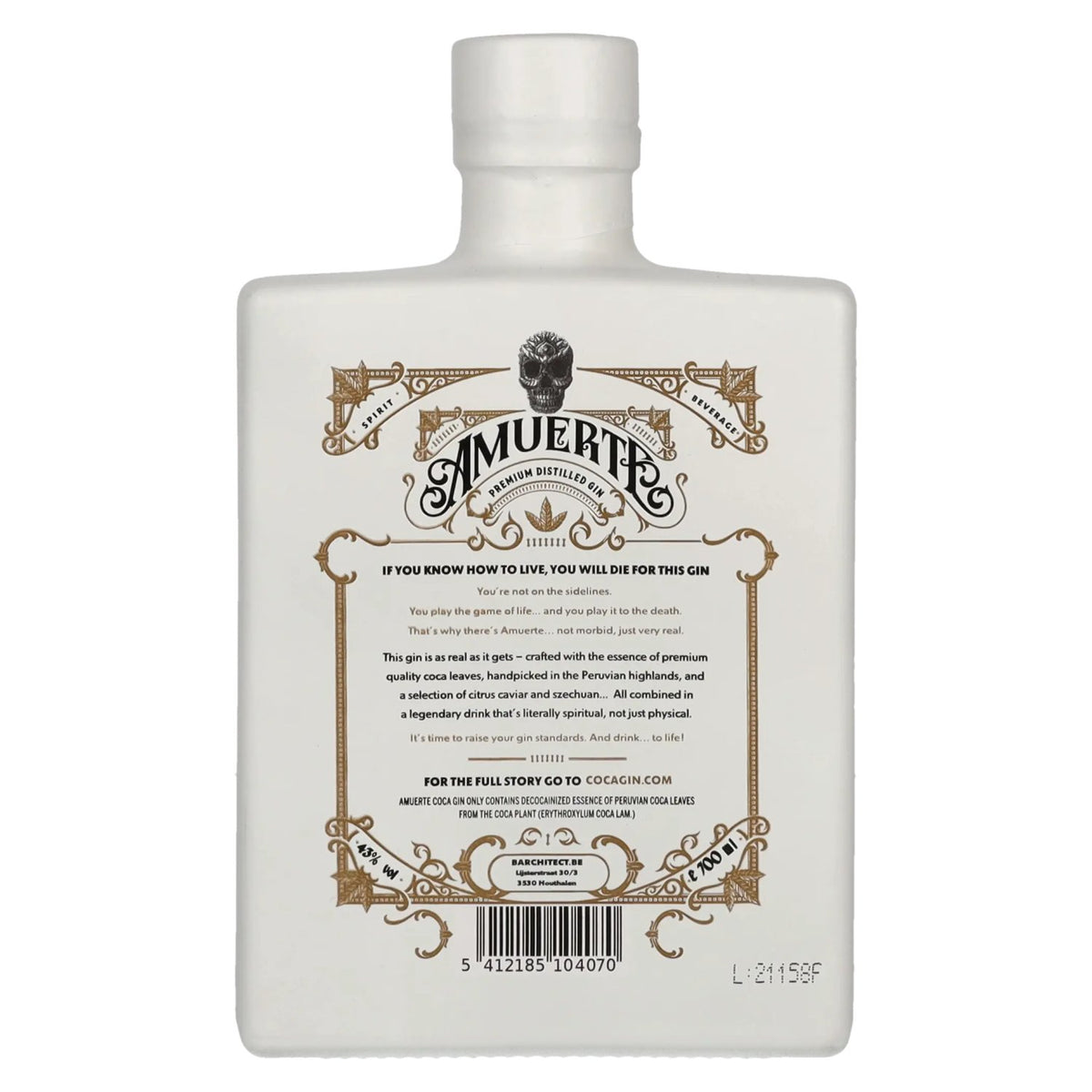 Amuerte COCA GIN - White Edition 43% Vol. 0,7l