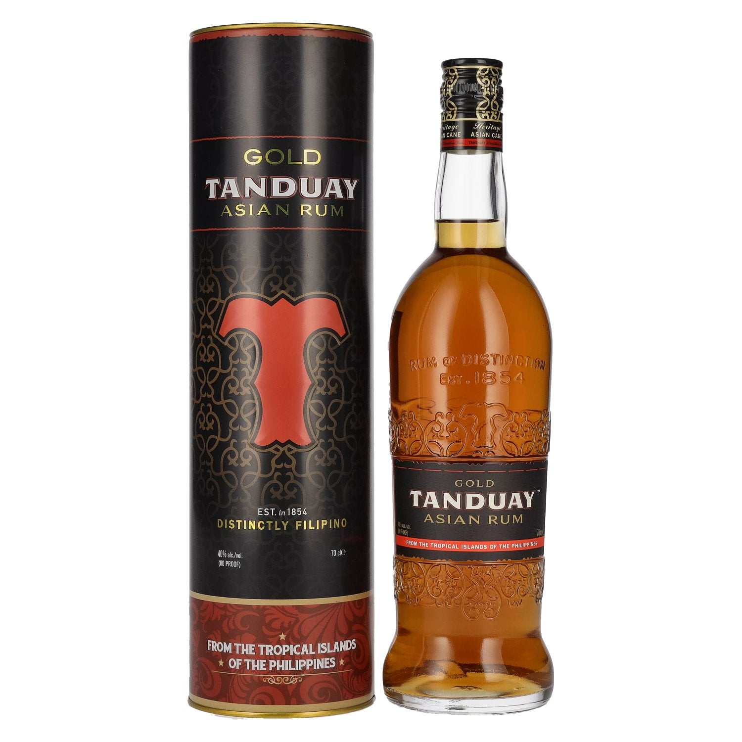 Tanduay Asian Rum Gold 40% vol. 0,7l en Tinbox