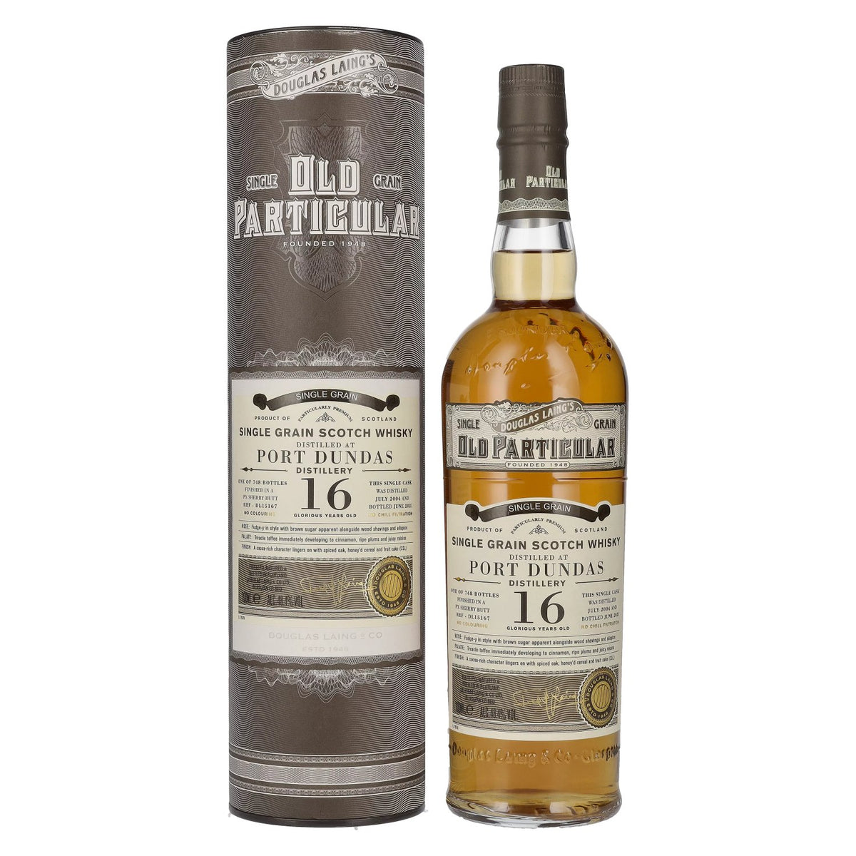 Douglas Laing OLD PARTICULAR Port Dundas 16 Years Old Singe Grain Cask 2004 48,4% Vol. 0,7l in gift box