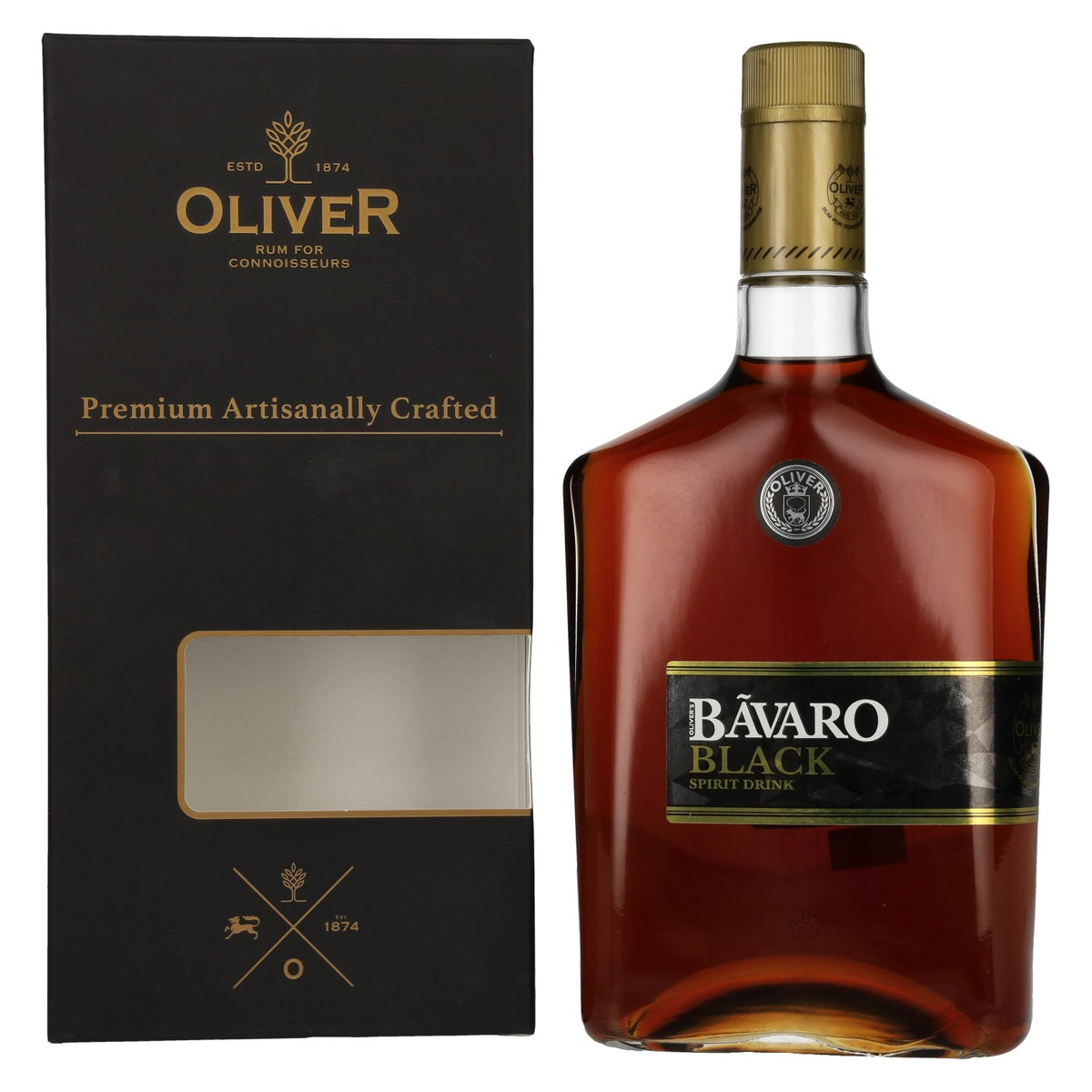 Bãvaro BLACK Spirit Drink 38% Vol. 0.7l in gift box