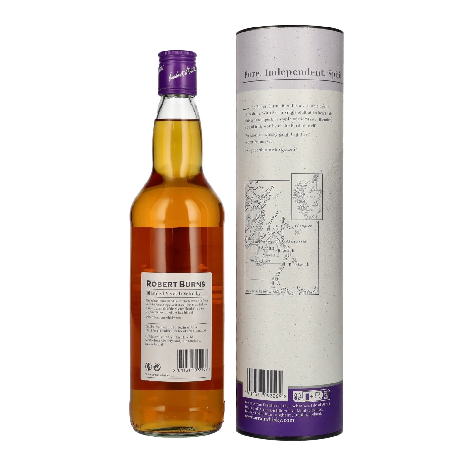 Arran ROBERT BURNS Blended Scotch Whisky 40% Vol. 0,7l in gift box