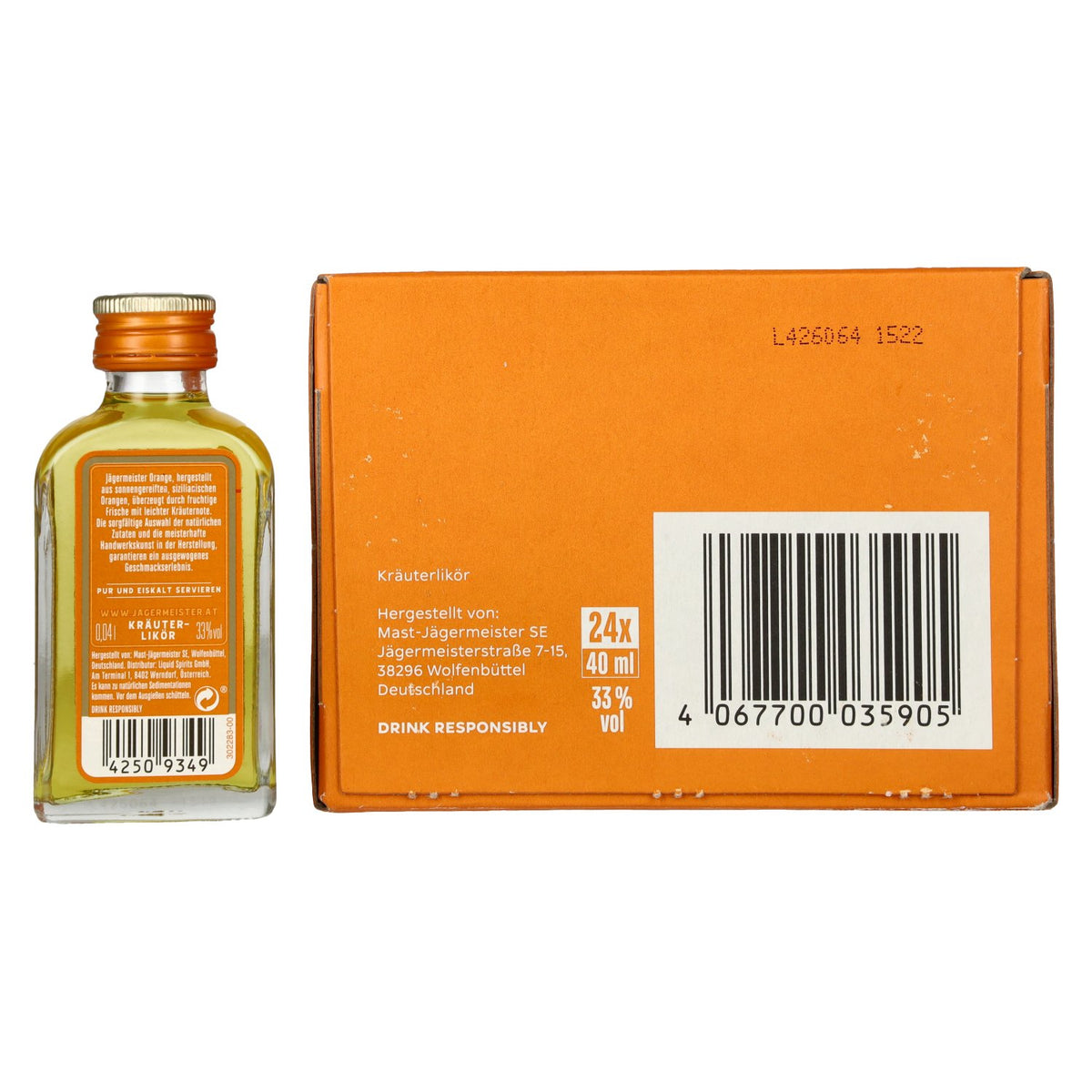 Jägermeister Orange 33% vol. 24x0,04l