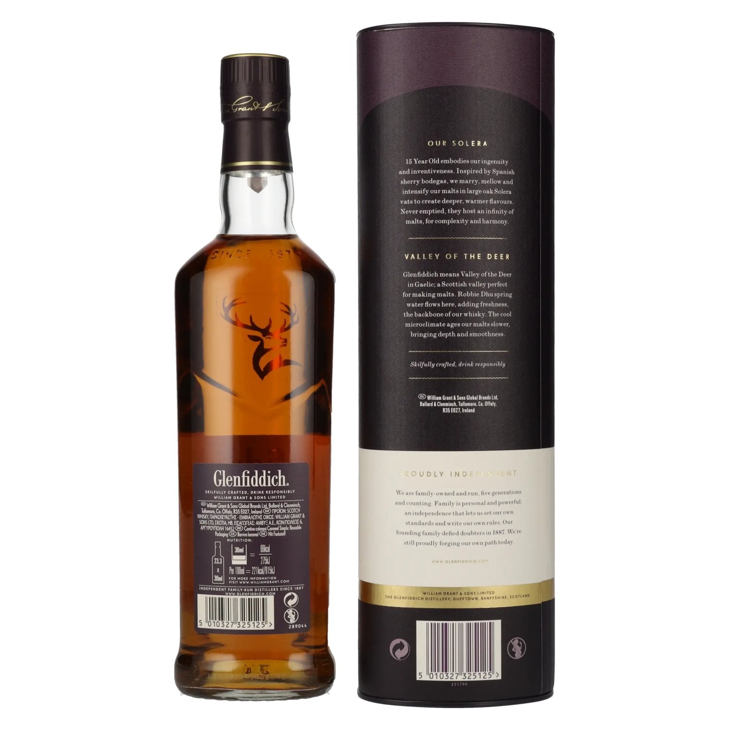 Glenfiddich 15 OUR SOLERA Single Malt Scotch Whisky 40% Vol. 0,7l in Geschenkbox