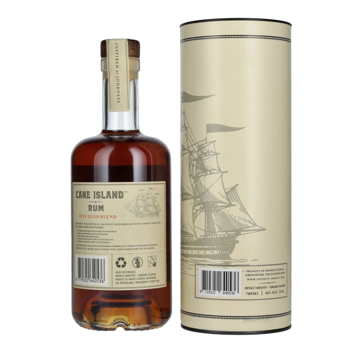 Cane Island FIVE ICON BLEND Island Rum 44% Vol. 0,7l in Geschenkbox