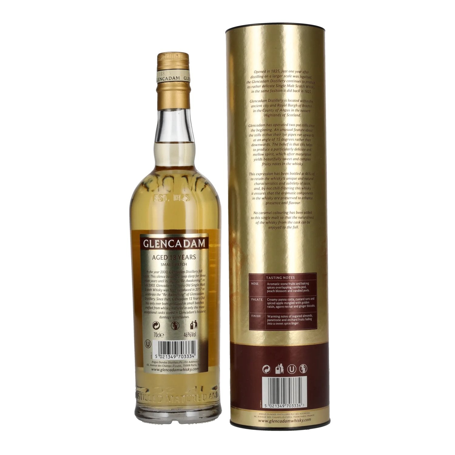 Glencadam 13 Years Old SMALL BATCH Highland Single Malt Scotch 46% Vol. 0,7l in Geschenkbox