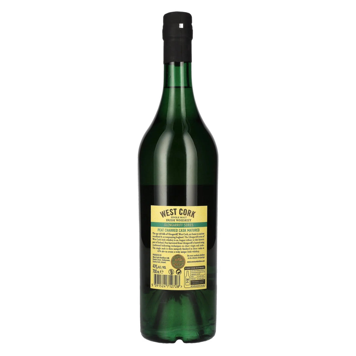 West Cork Glengarriff Series PEAT CHARRED CASK Single Malt Irish Whiskey 43% Vol. 0,7l