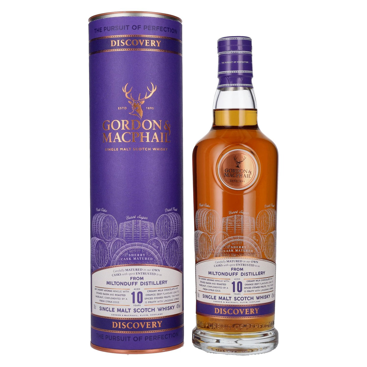 Gordon &amp; MacPhail MILTONDUFF 10 Years Old Discovery 43% Vol. 0,7l in gift box