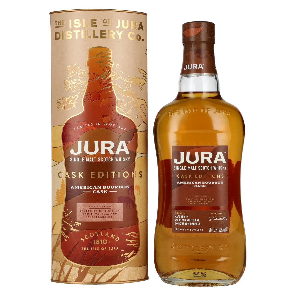 Jura AMERICAN BOURBON CASK Single Malt Scotch Whisky 40% vol. 0,7l en coffret cadeau
