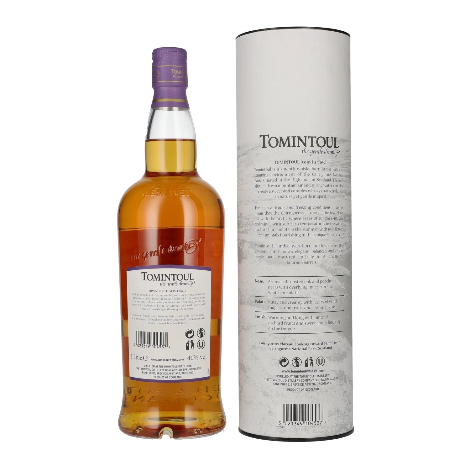 Tomintoul TUNDRA Bourbon Cask Speyside Single Malt Scotch Whisky 40% Vol. 1l in Geschenkbox